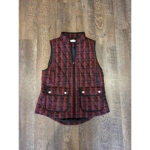 Croft & Barrow Red & Black Vest